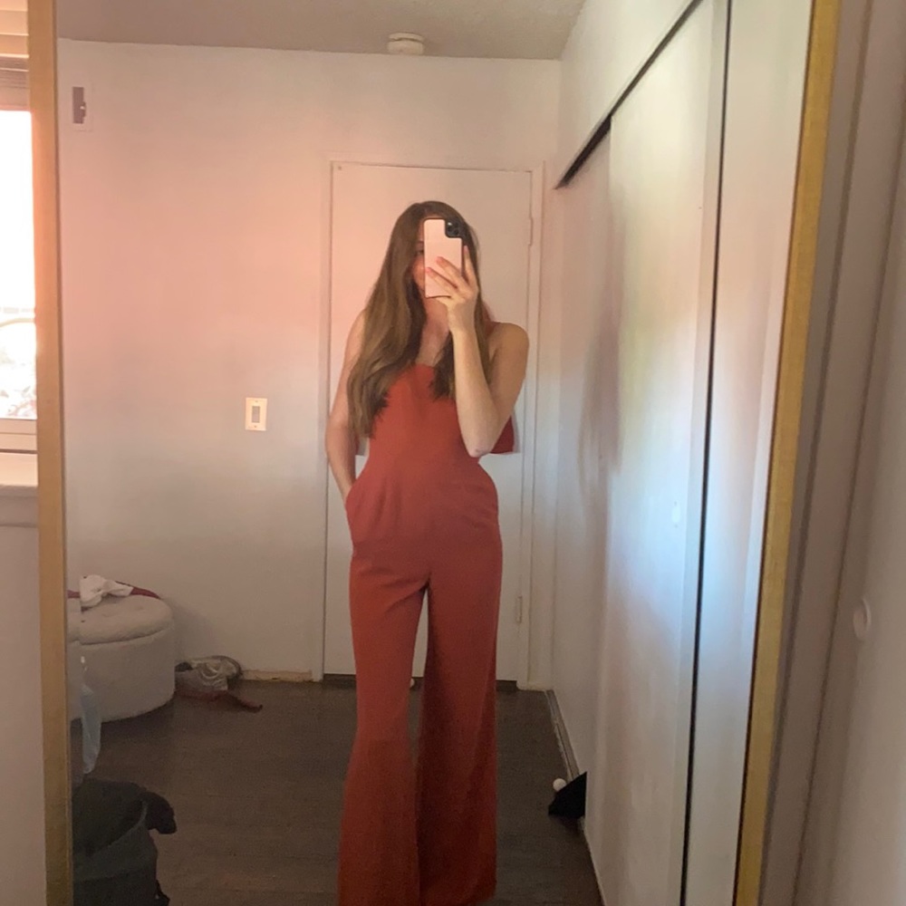 Long mauve jumpsuit